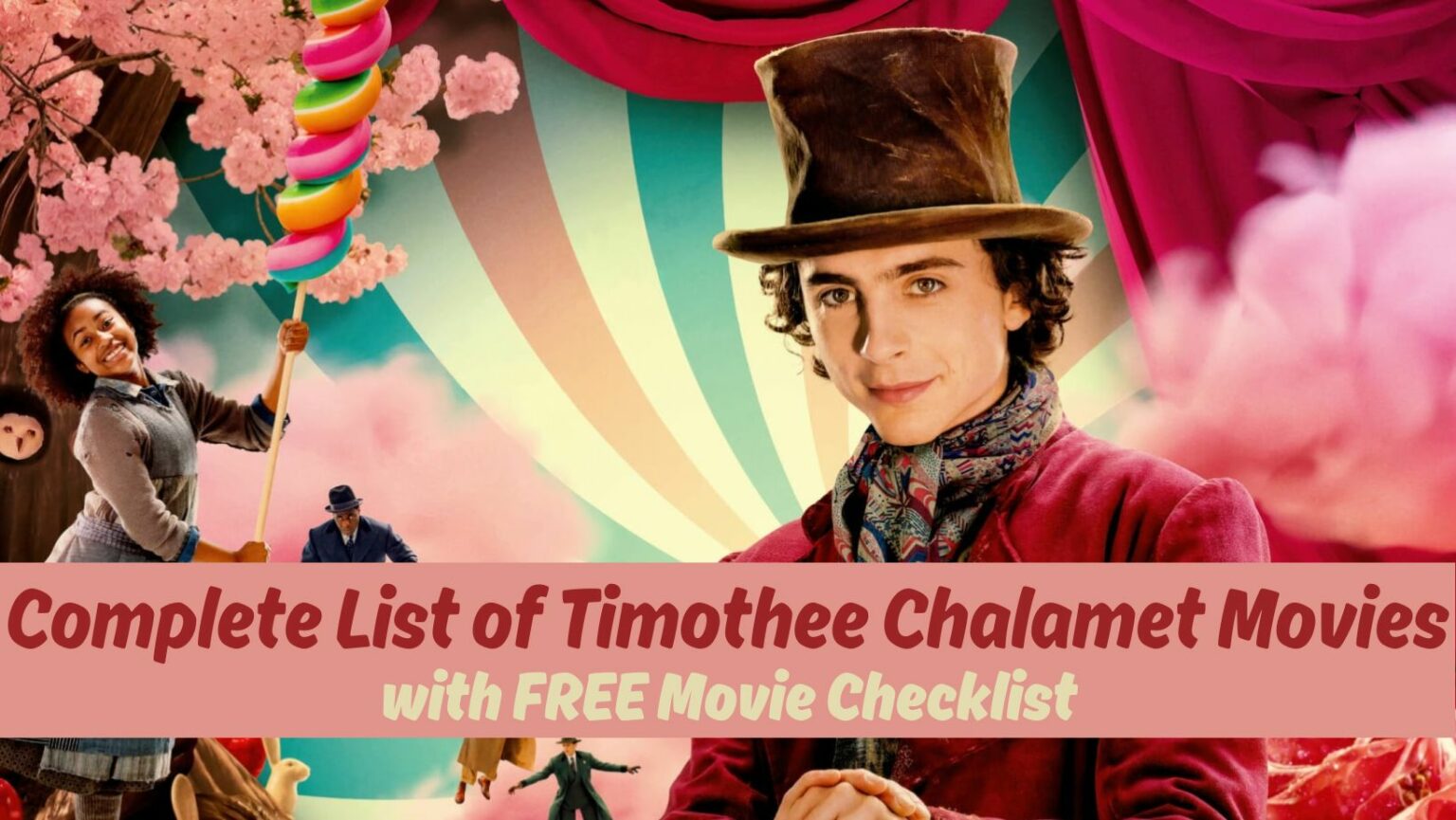 Full List of All Timothee Chalamet Movies Free Movie List Checklist