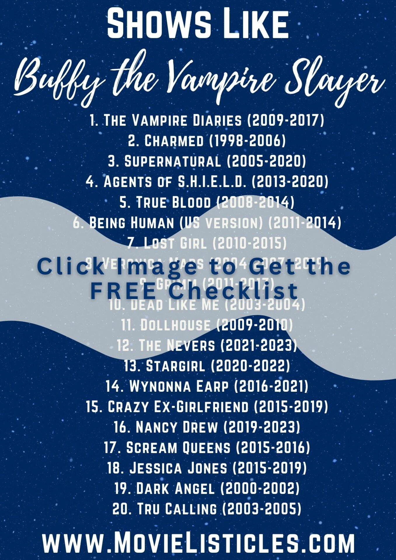 tv shows like buffy the vampire slayer checklist