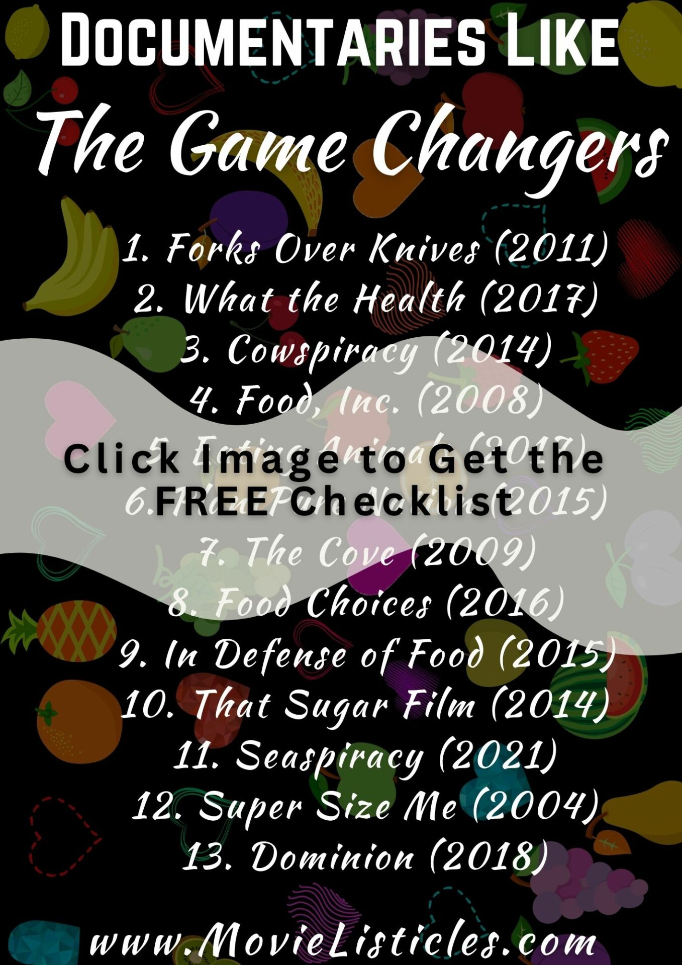 documentaries like the game changers checklist