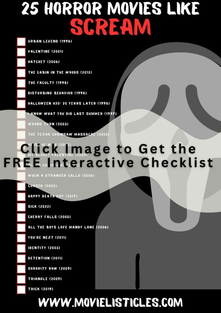 horror movies like scream checklist