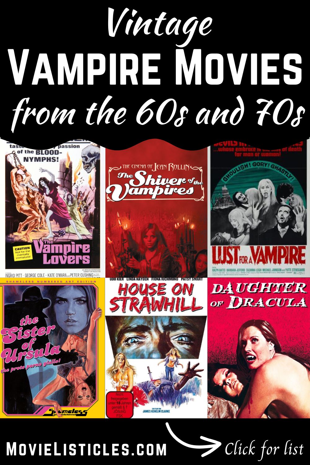 Vintage Vampire Movies from the 1960s and 1970s: Gothic Euro Horror ...