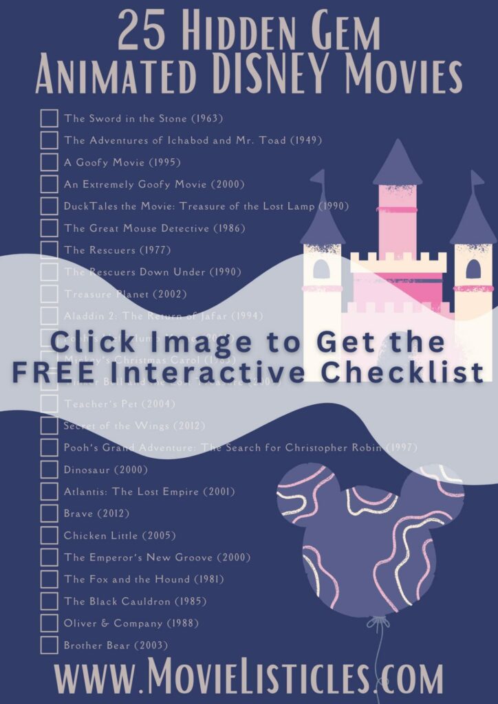 hidden gem animated disney movies checklist